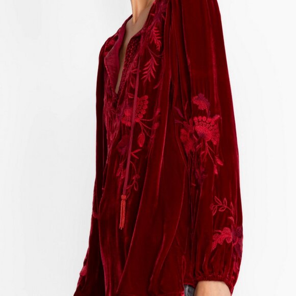 Johnny Was Junie Velvet Relaxed Blouse Size Medium NWT - Picture 2 of 5